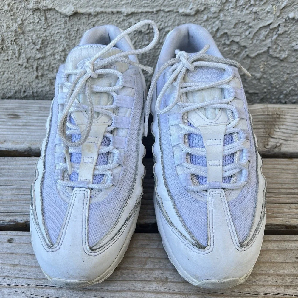 Nike Shoes Men Size 6.5Y Air Max 95 Recraft (GS) US Triple White Retro